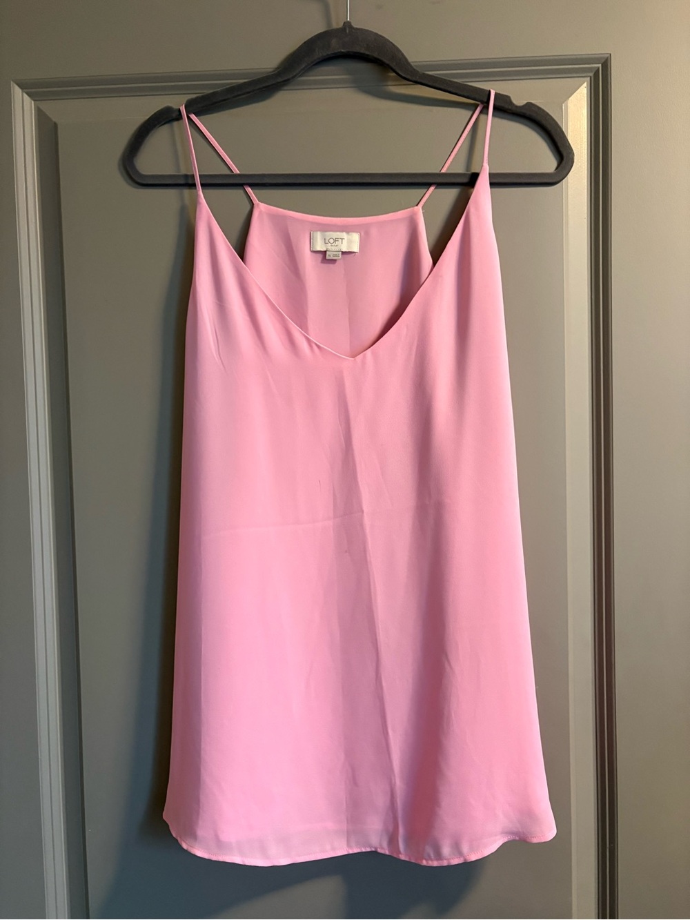 LOFT Light Pink V-Neck Spaghetti Strap Cami